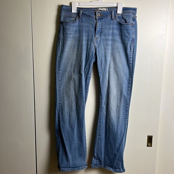Levi’s Curvy 529 Boot Cut Jeans Light Blue Acid Wash 16 - Picture 1 of 9